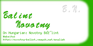 balint novotny business card